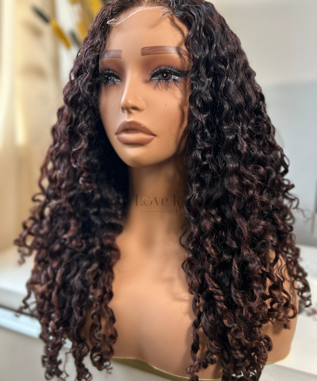 2*6 Glue less wig Chocolate Red copper - Image 2